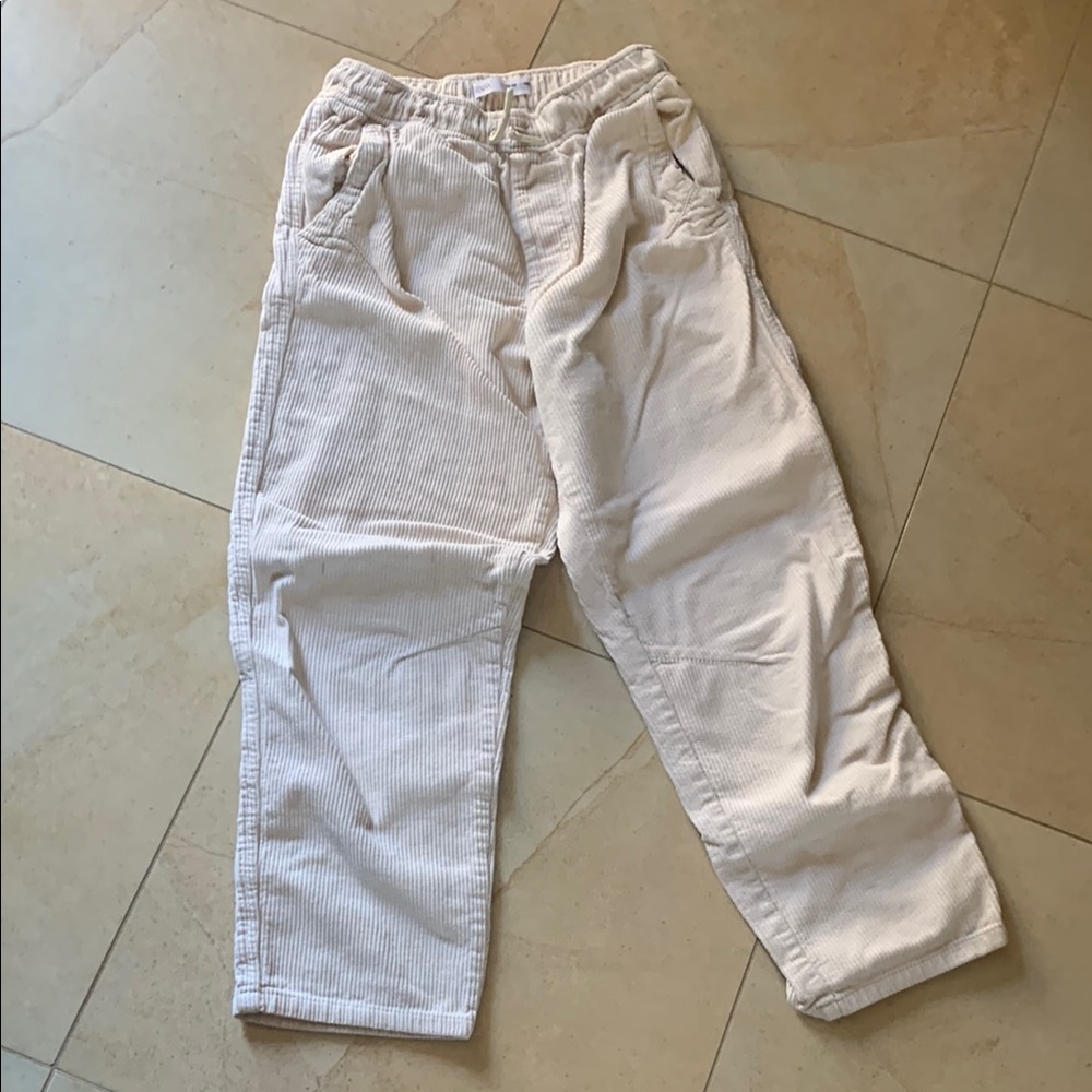 Cream Corduroy Pants for girls